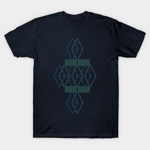 Ethno pattern made of geometric elements T-Shirt by happyMagenta